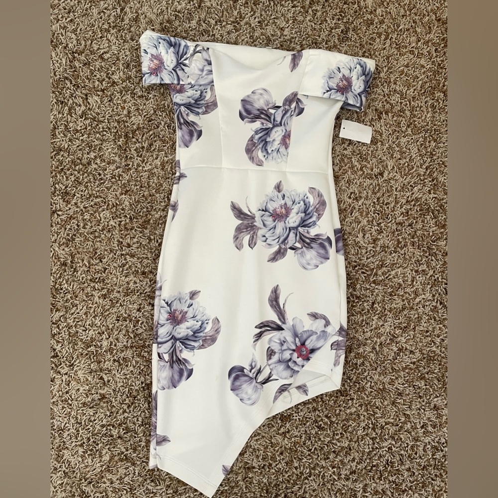Purple floral dress